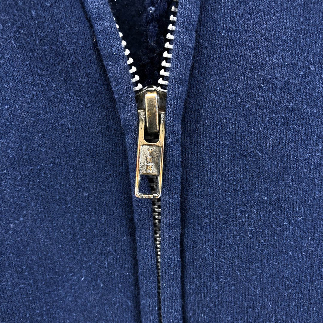 Vintage 90s-00'S Hanes full-zip sweatshirt hoodie, size L, men's cotton navy blue type Vintage Second Hand