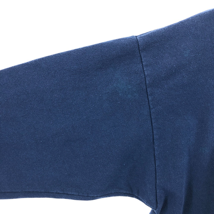 Vintage 90s-00'S Hanes full-zip sweatshirt hoodie, size L, men's cotton navy blue type Vintage Second Hand