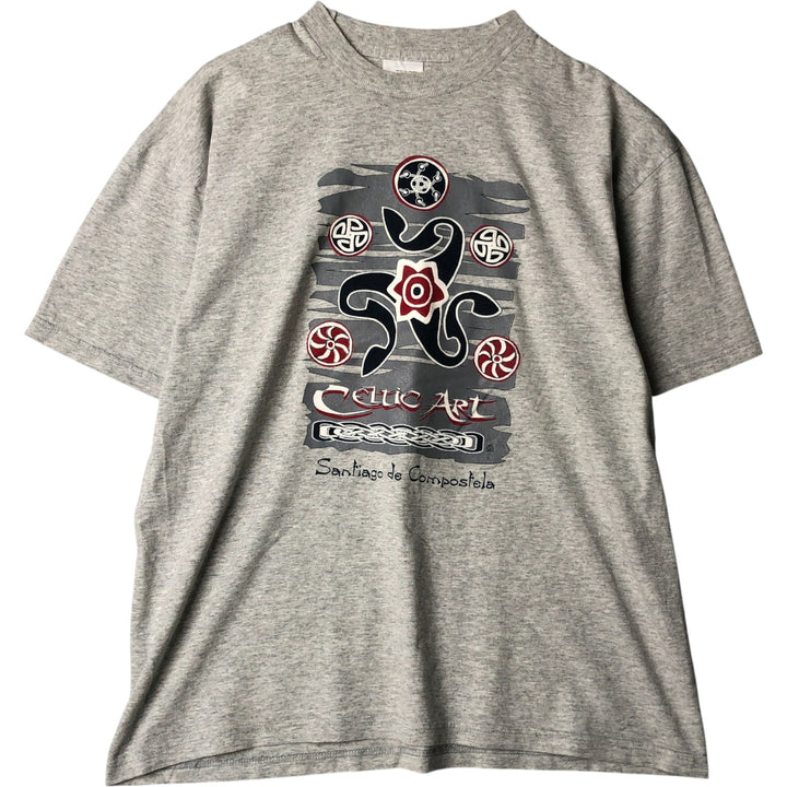 90'S Fruit of the Loom Screen Stars Print T-Shirt, Men's, Size Large, Vintage cotton gray type Vintage Second Hand