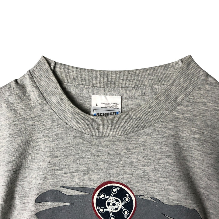 90'S Fruit of the Loom Screen Stars Print T-Shirt, Men's, Size Large, Vintage cotton gray type Vintage Second Hand