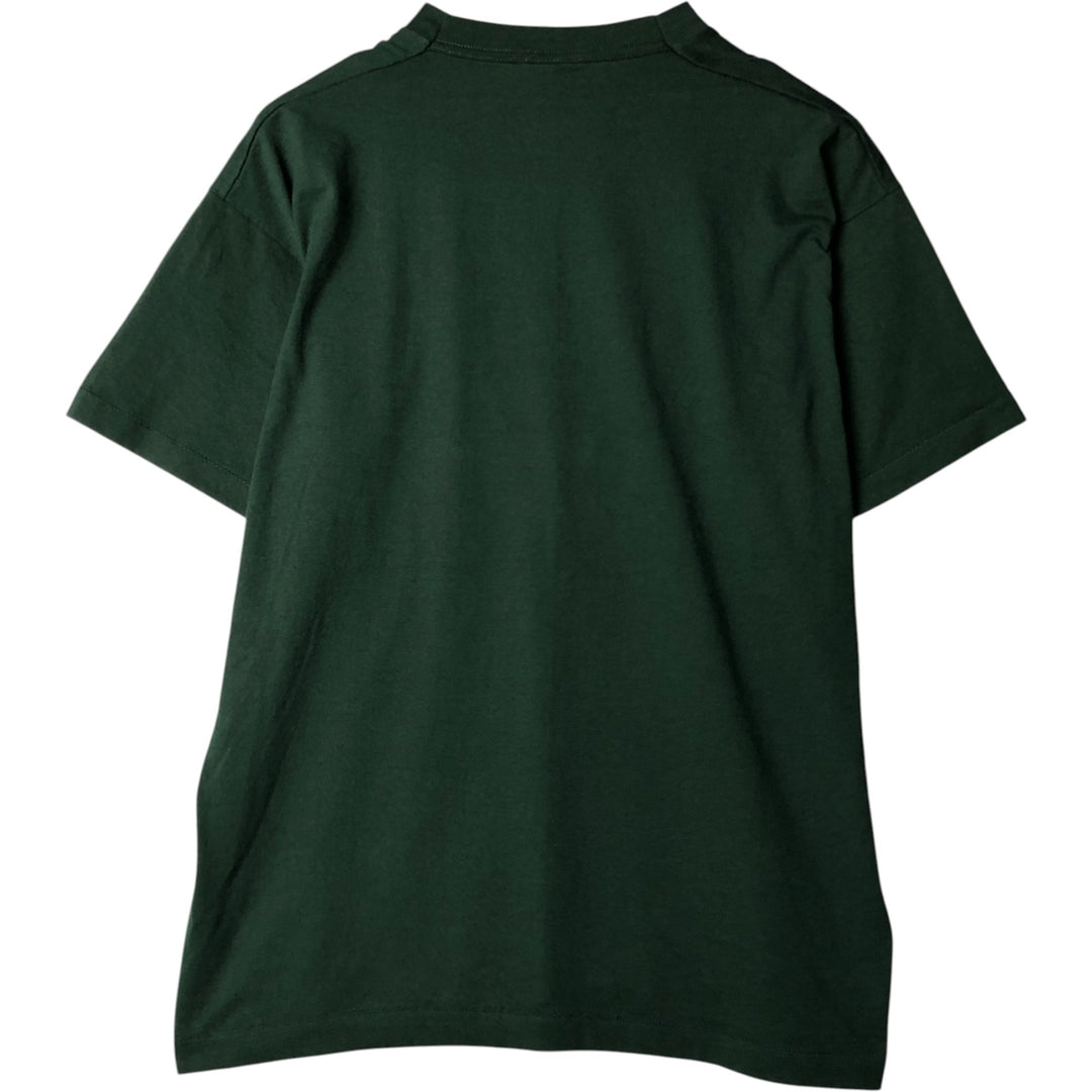 90'S Fruit of the Loom printed T-shirt, made in the USA, men's XL size, vintage cotton green type Vintage Second Hand