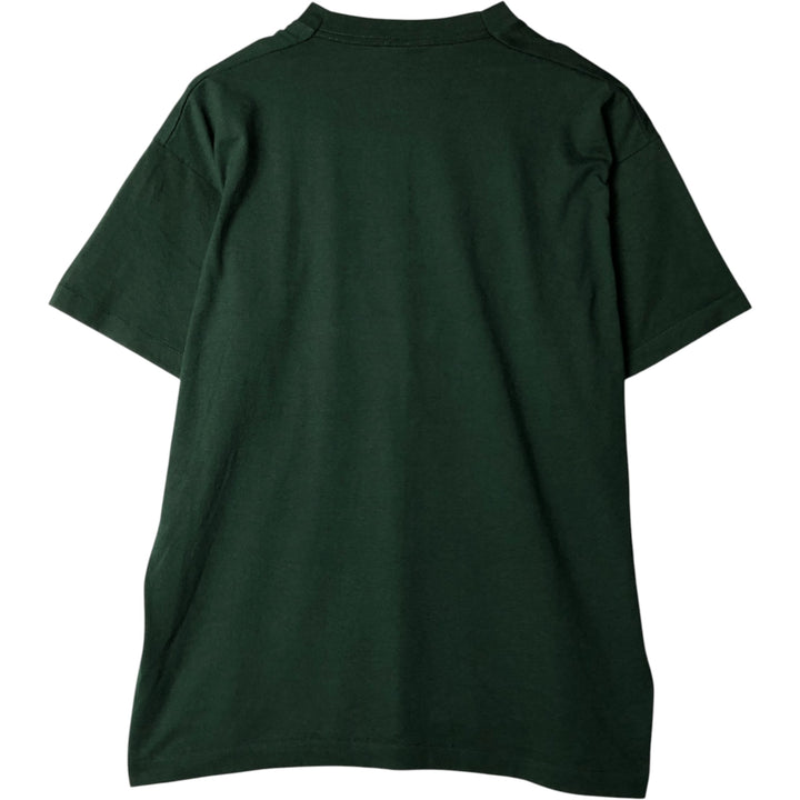 90'S Fruit of the Loom printed T-shirt, made in the USA, men's XL size, vintage cotton green type Vintage Second Hand