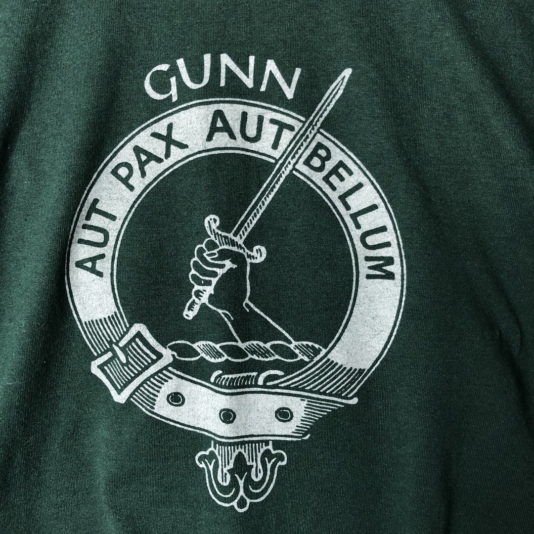 90'S Fruit of the Loom printed T-shirt, made in the USA, men's XL size, vintage cotton green type Vintage Second Hand