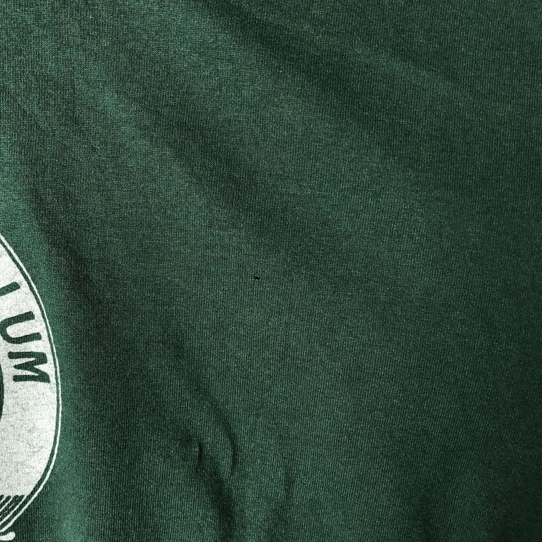 90'S Fruit of the Loom printed T-shirt, made in the USA, men's XL size, vintage cotton green type Vintage Second Hand