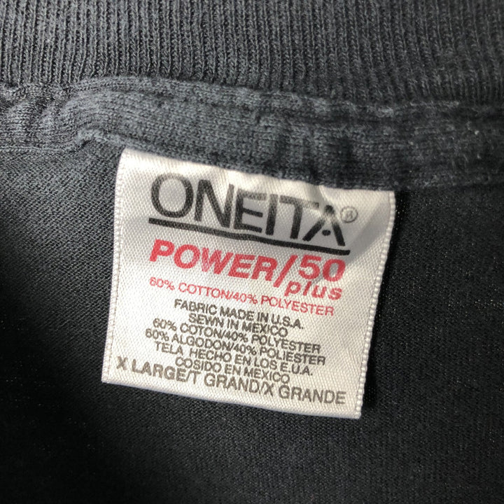 90'S ONEITA Parody Print T-Shirt, Men's XL, Vintage cotton black type Vintage Second Hand