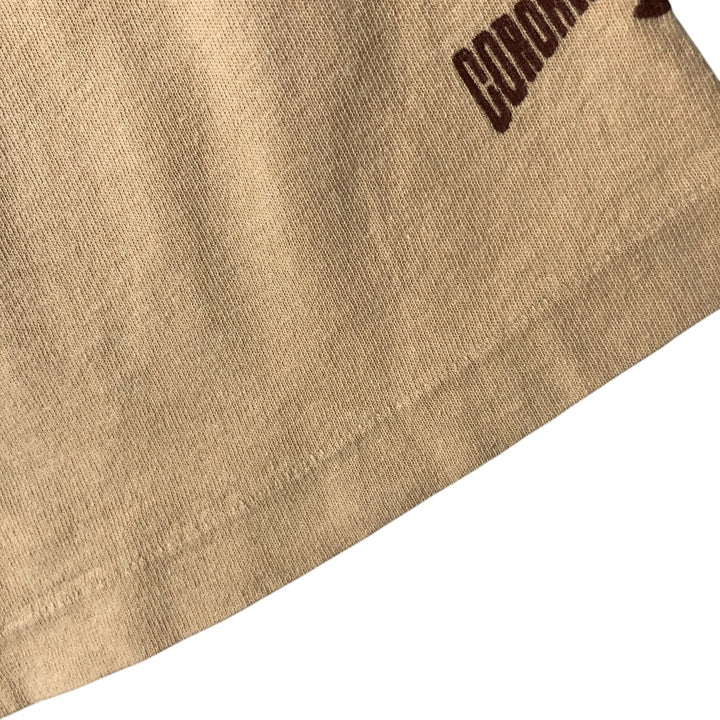 Coronel Tapiocca Printed T-Shirt, Made in USA, Men's XL cotton Beige type Vintage Second Hand