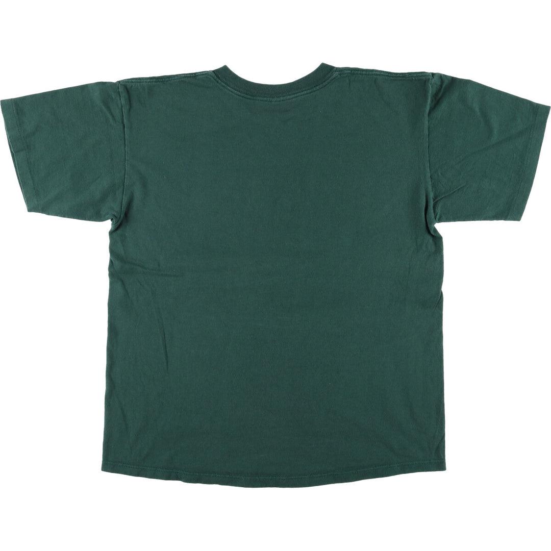 90s-00'S BELTON Printed T-Shirt, Made in USA, Men's Size L cotton green type Vintage Second Hand