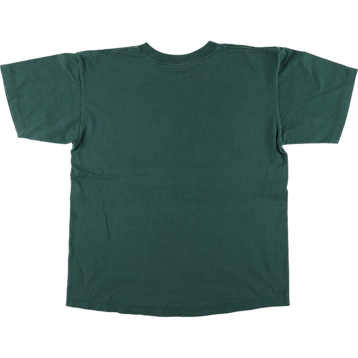 90s-00'S BELTON Printed T-Shirt, Made in USA, Men's Size L cotton green type Vintage Second Hand