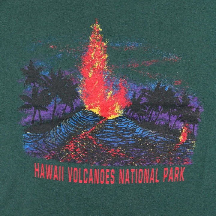 90s-00'S BELTON Printed T-Shirt, Made in USA, Men's Size L cotton green type Vintage Second Hand