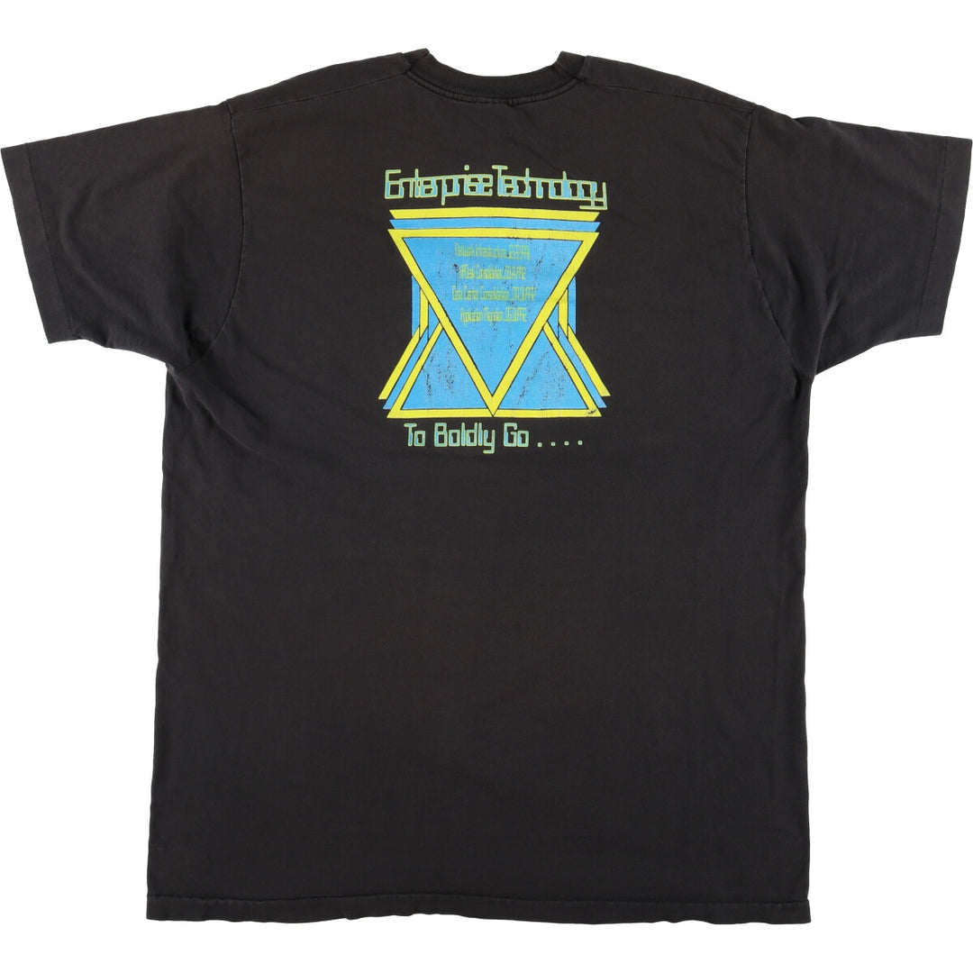 90'S Fruit of the Loom printed T-shirt, made in the USA, men's XXL, vintage cotton black type Vintage Second Hand