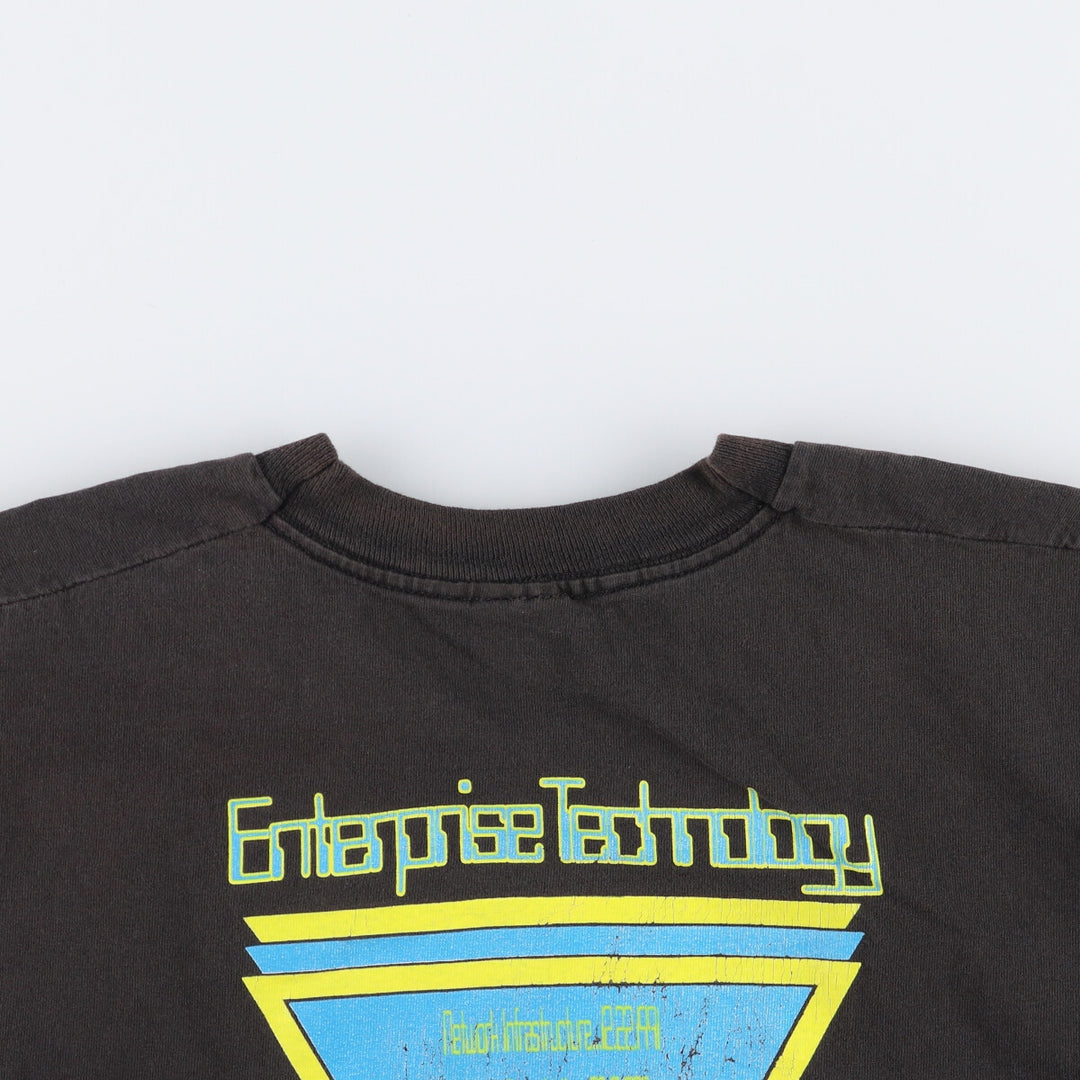 90'S Fruit of the Loom printed T-shirt, made in the USA, men's XXL, vintage cotton black type Vintage Second Hand