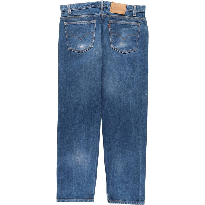 90'S Levi's 505 Regular Fit Straight Leg Tapered Denim Pants with Orange Tab, Made in USA, Men's Size 36 cotton blue type Vintage Second Hand