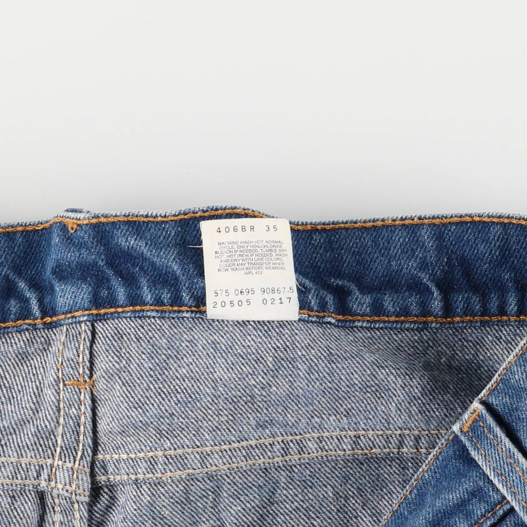 90'S Levi's 505 Regular Fit Straight Leg Tapered Denim Pants with Orange Tab, Made in USA, Men's Size 36 cotton blue type Vintage Second Hand