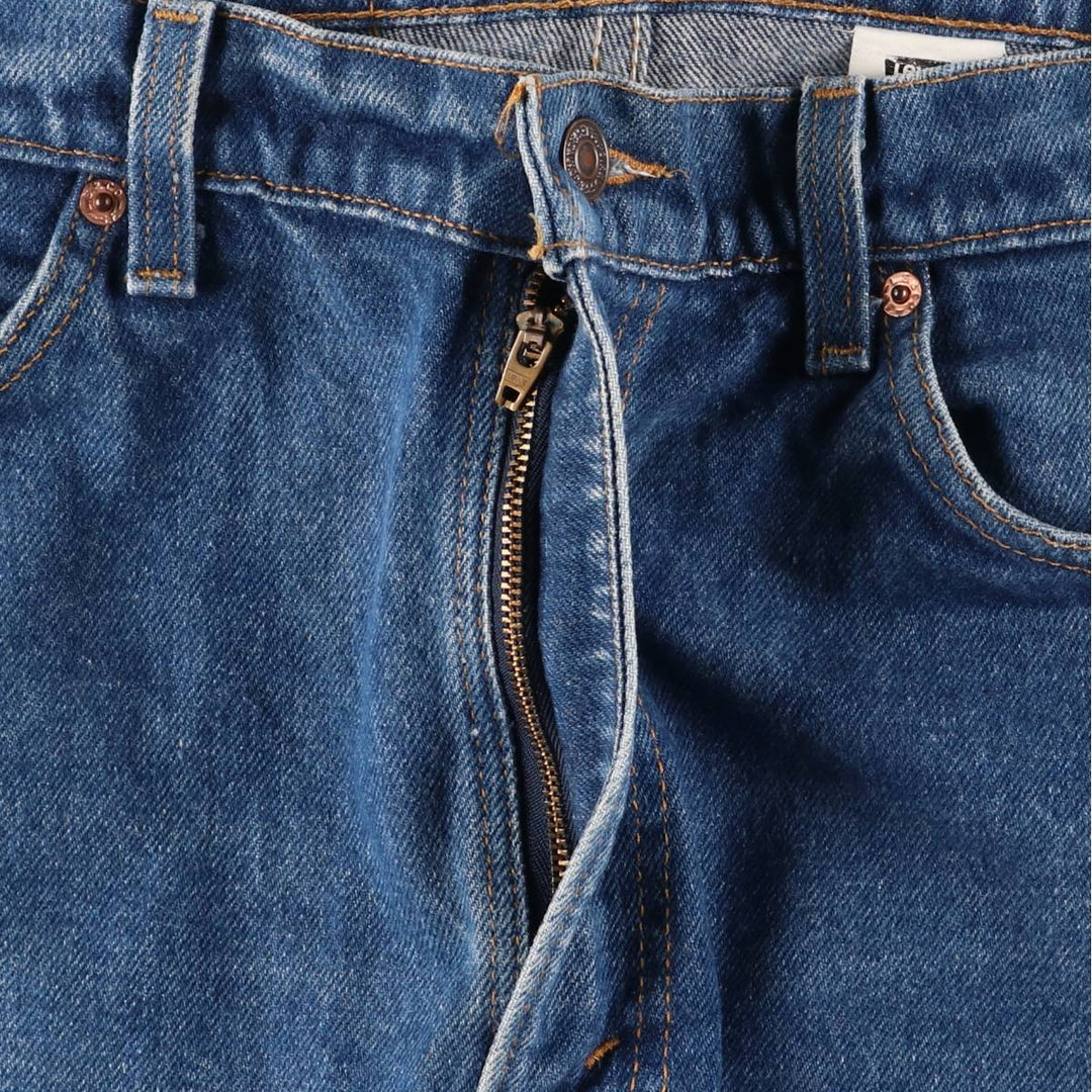 90'S Levi's 505 Regular Fit Straight Leg Tapered Denim Pants with Orange Tab, Made in USA, Men's Size 36 cotton blue type Vintage Second Hand