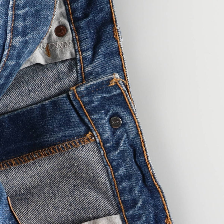 90'S Levi's 505 Regular Fit Straight Leg Tapered Denim Pants with Orange Tab, Made in USA, Men's Size 36 cotton blue type Vintage Second Hand