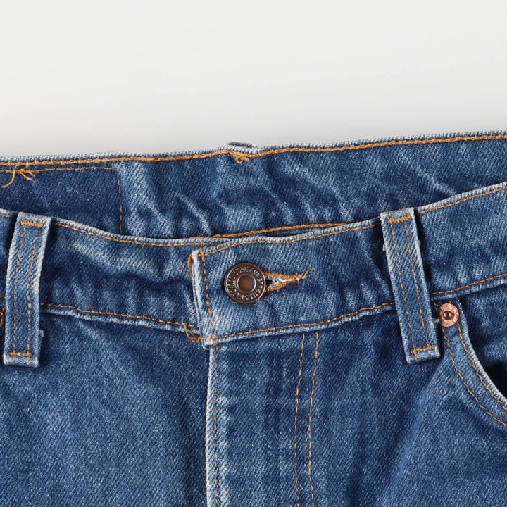 90'S Levi's 505 Regular Fit Straight Leg Tapered Denim Pants with Orange Tab, Made in USA, Men's Size 36 cotton blue type Vintage Second Hand