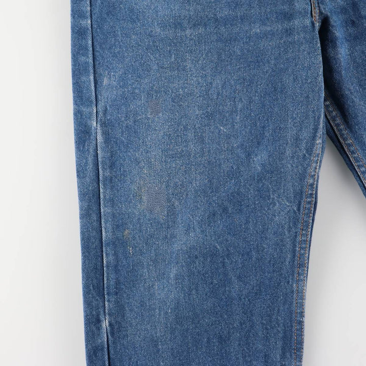 90'S Levi's 505 Regular Fit Straight Leg Tapered Denim Pants with Orange Tab, Made in USA, Men's Size 36 cotton blue type Vintage Second Hand