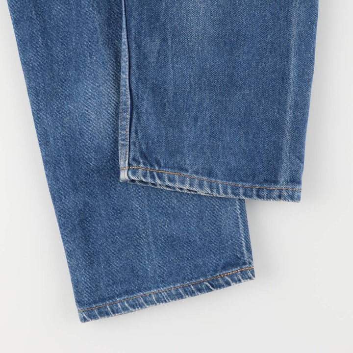 90'S Levi's 505 Regular Fit Straight Leg Tapered Denim Pants with Orange Tab, Made in USA, Men's Size 36 cotton blue type Vintage Second Hand