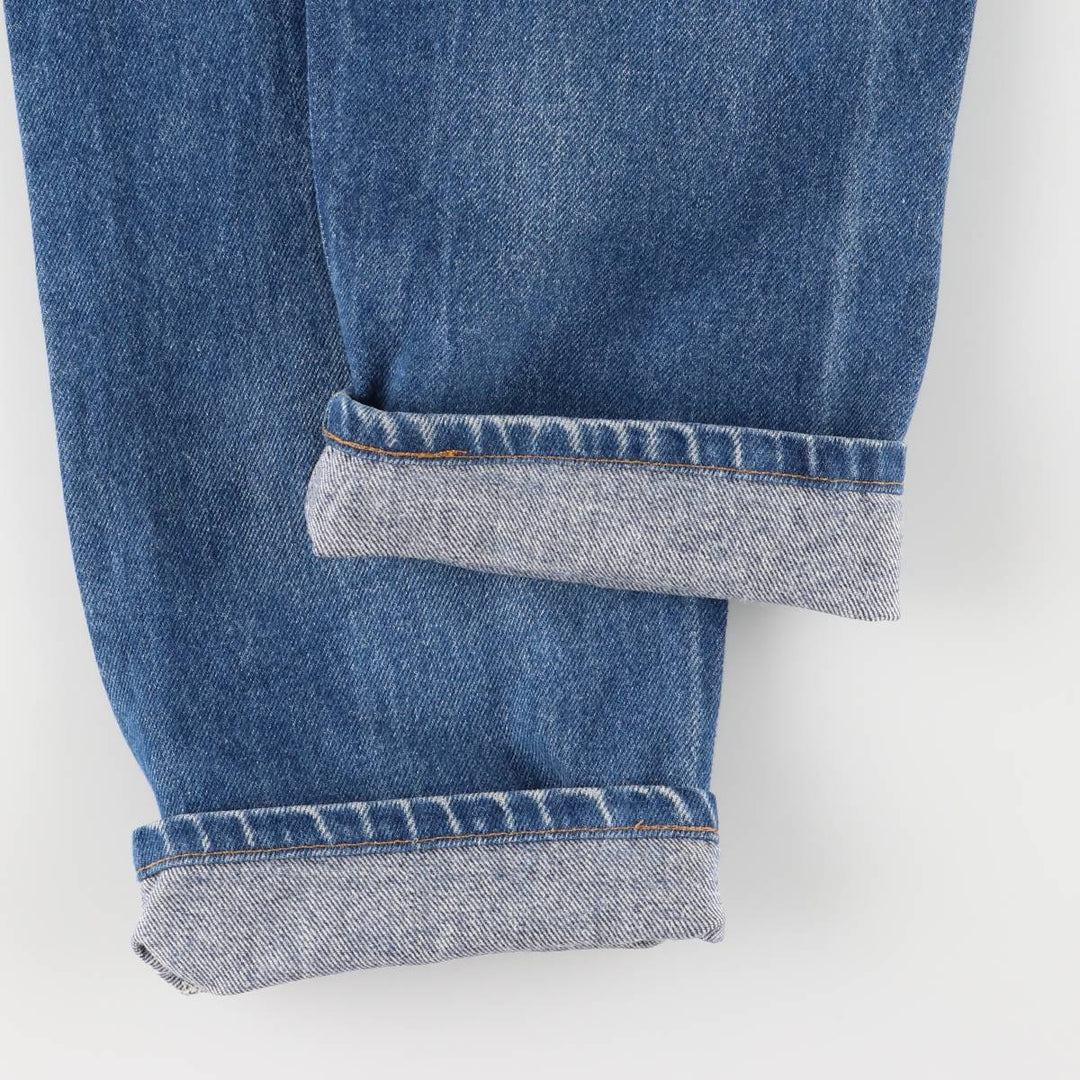 90'S Levi's 505 Regular Fit Straight Leg Tapered Denim Pants with Orange Tab, Made in USA, Men's Size 36 cotton blue type Vintage Second Hand