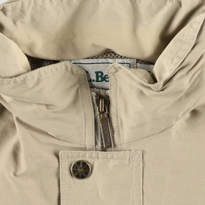 70s-80'S LLBean Mountain Jacket, Shell Jacket, Men's Size L cotton Beige type Vintage Second Hand
