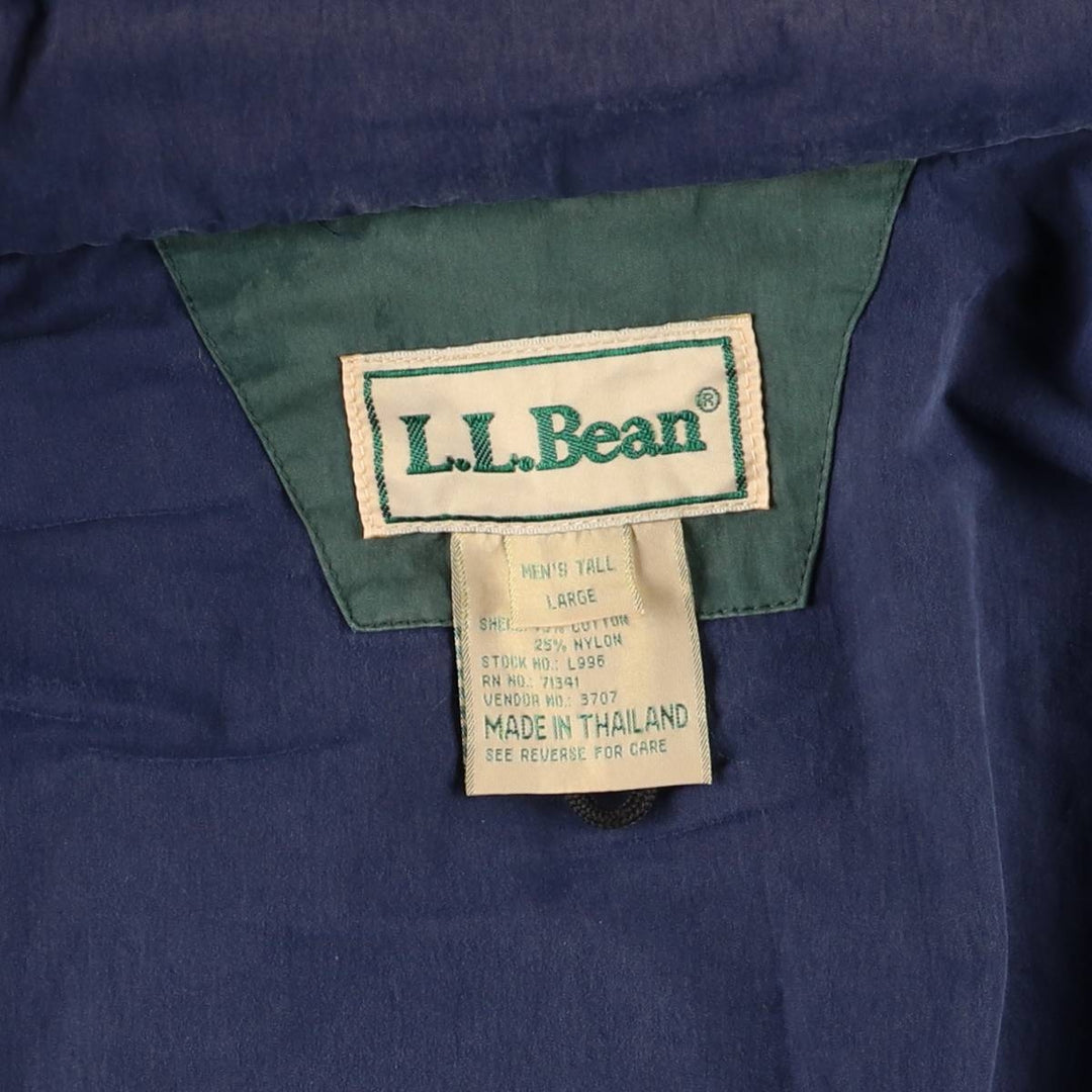 LLBean Mountain Jacket, Shell Jacket, Men's Size L cotton navy blue type Vintage Second Hand