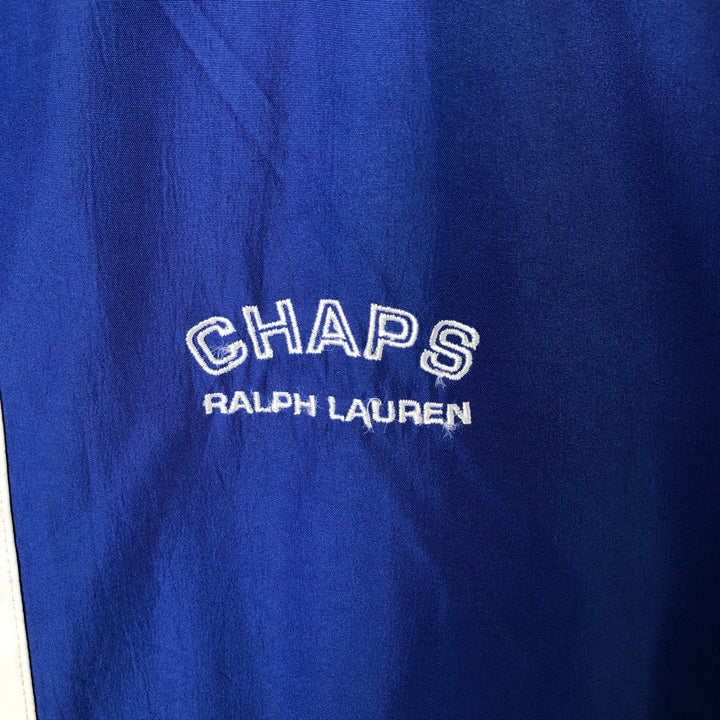 Ralph Lauren CHAPS hooded windbreaker, men's size L polyester blue type Vintage Second Hand