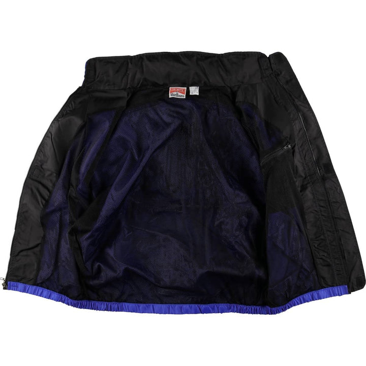 90'S Marlboro nylon jacket, men's size L Nylon blue type Vintage Second Hand