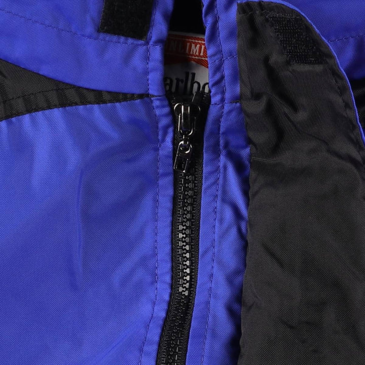90'S Marlboro nylon jacket, men's size L Nylon blue type Vintage Second Hand