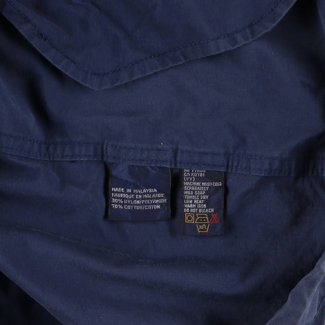 90'S Tommy Hilfiger nylon parka, men's size L, vintage Nylon navy blue type Vintage Second Hand