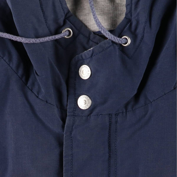 90'S Tommy Hilfiger nylon parka, men's size L, vintage Nylon navy blue type Vintage Second Hand