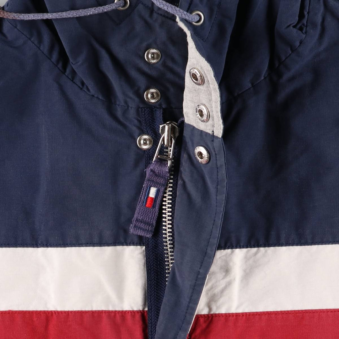 90'S Tommy Hilfiger nylon parka, men's size L, vintage Nylon navy blue type Vintage Second Hand