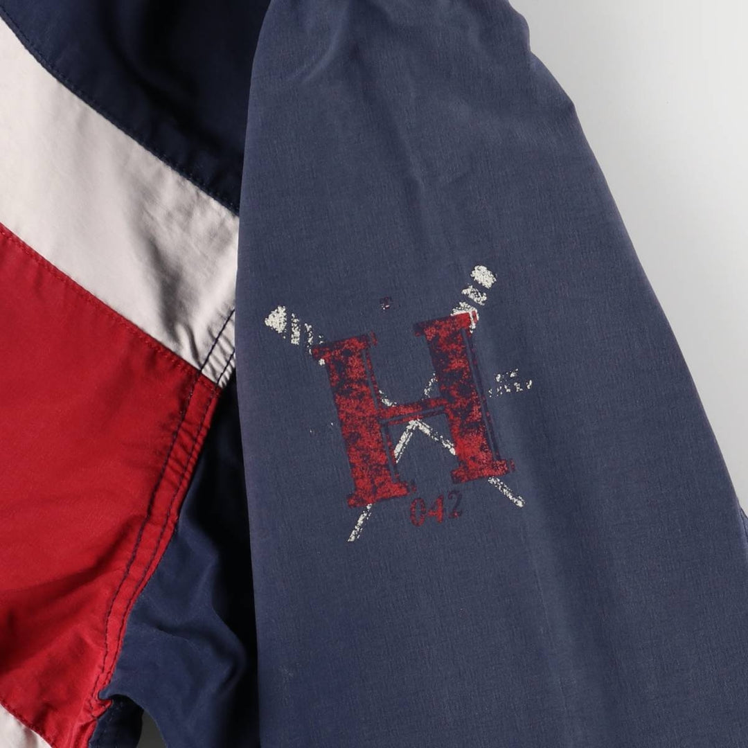 90'S Tommy Hilfiger nylon parka, men's size L, vintage Nylon navy blue type Vintage Second Hand