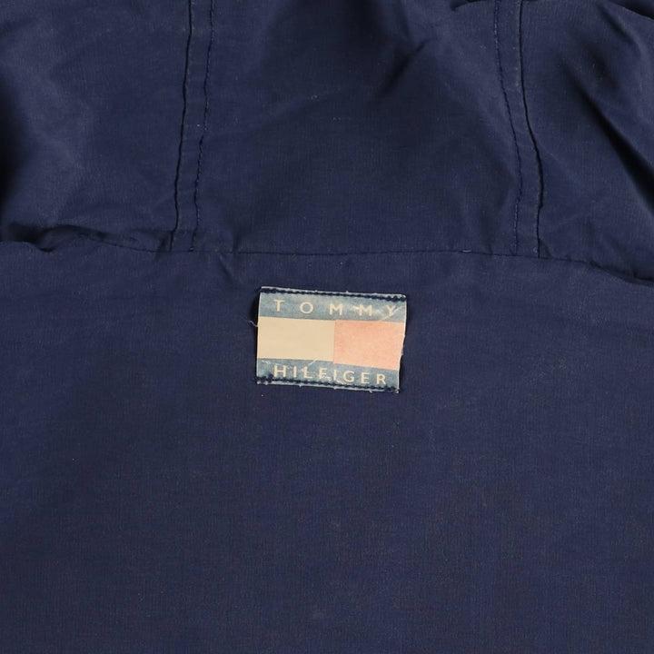 90'S Tommy Hilfiger nylon parka, men's size L, vintage Nylon navy blue type Vintage Second Hand