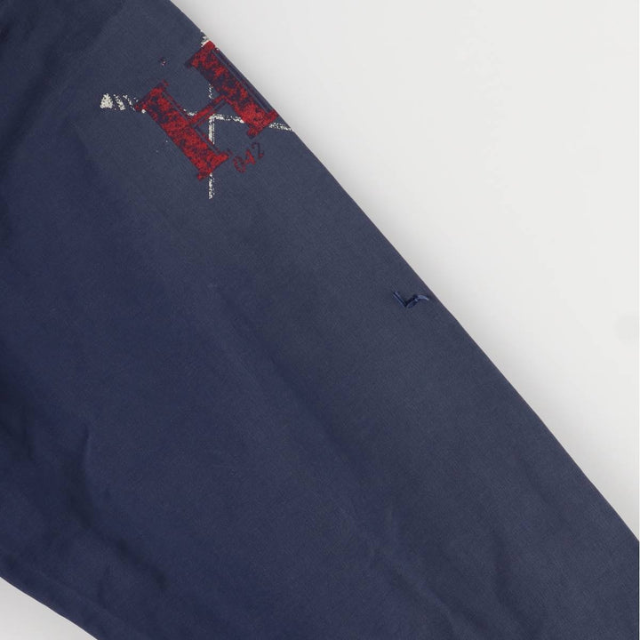 90'S Tommy Hilfiger nylon parka, men's size L, vintage Nylon navy blue type Vintage Second Hand