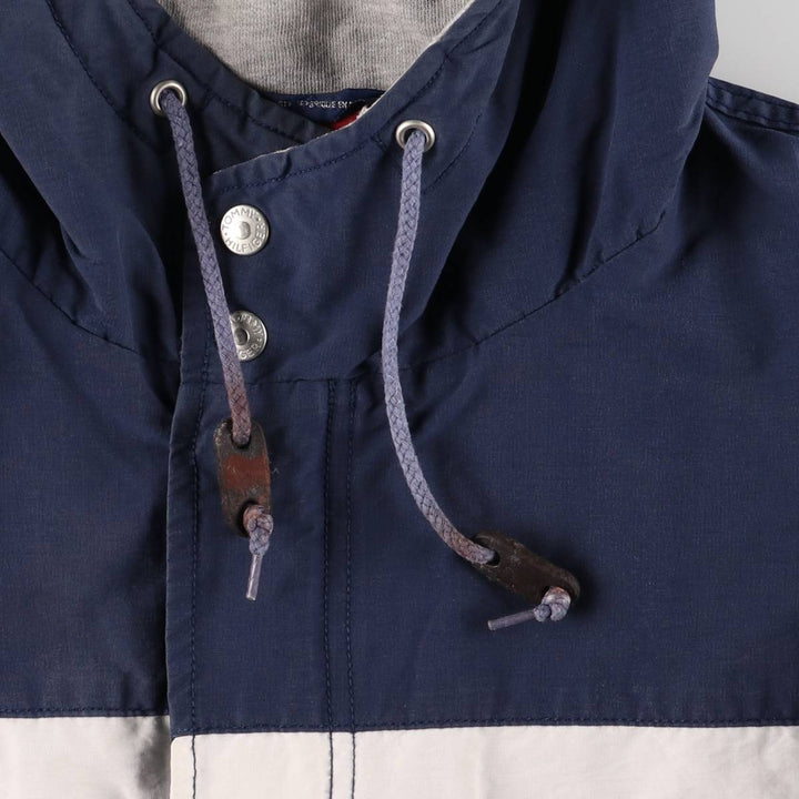 90'S Tommy Hilfiger nylon parka, men's size L, vintage Nylon navy blue type Vintage Second Hand