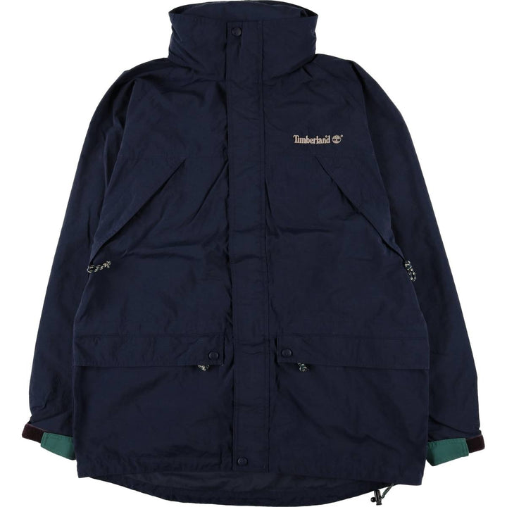 Vintage 90'S Timberland nylon jacket, size M, men's Nylon navy blue type Vintage Second Hand
