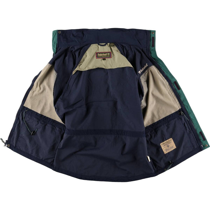 Vintage 90'S Timberland nylon jacket, size M, men's Nylon navy blue type Vintage Second Hand