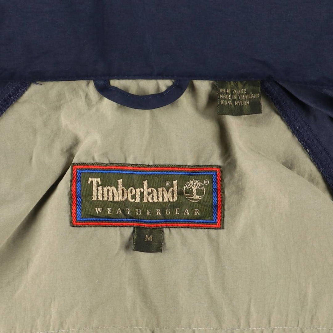 Vintage 90'S Timberland nylon jacket, size M, men's Nylon navy blue type Vintage Second Hand