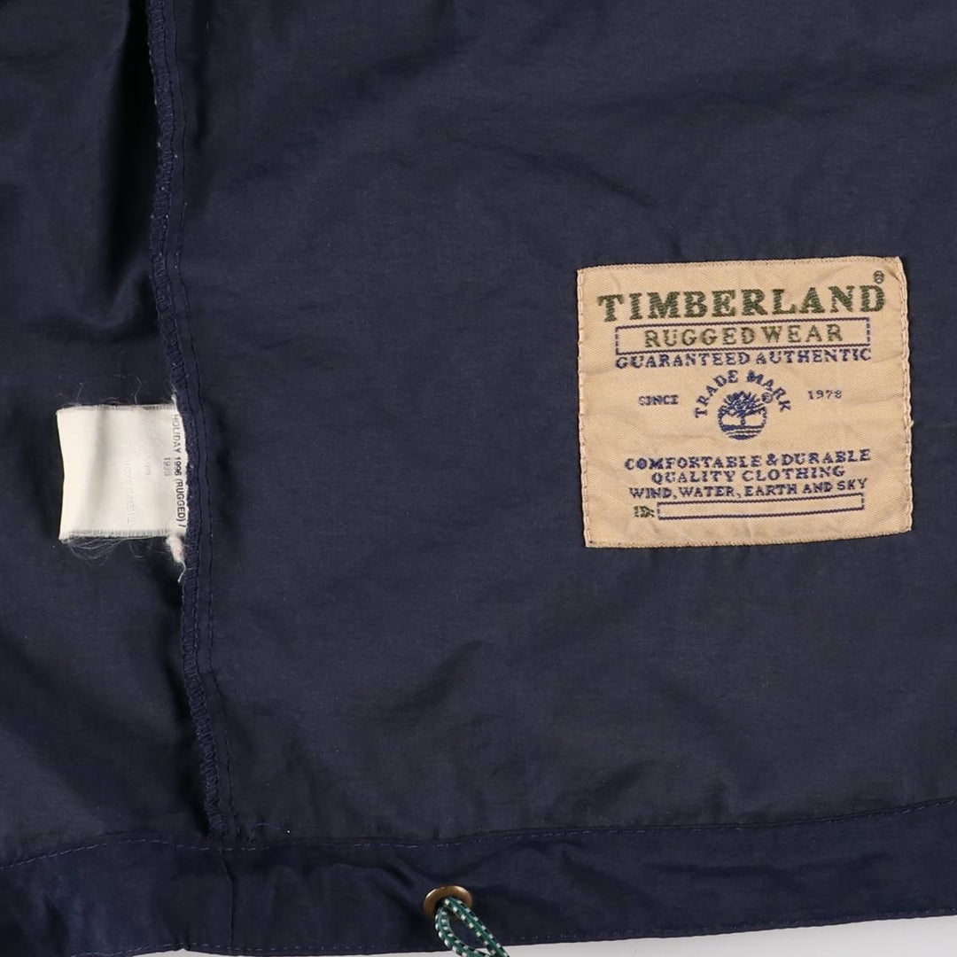 Vintage 90'S Timberland nylon jacket, size M, men's Nylon navy blue type Vintage Second Hand