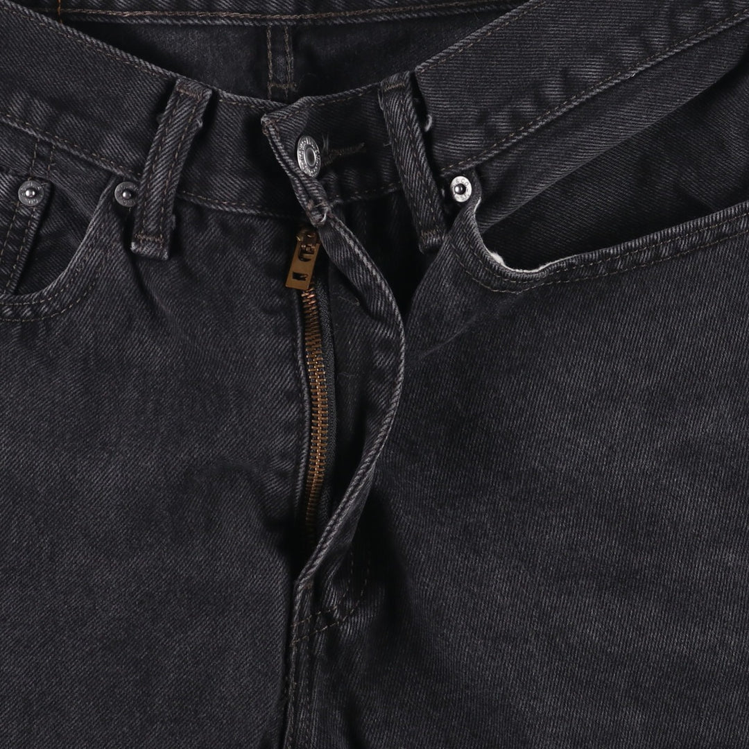 Levi's 505 Black Denim Tapered Denim Pants for Men, W32 equivalent cotton black type Vintage Second Hand