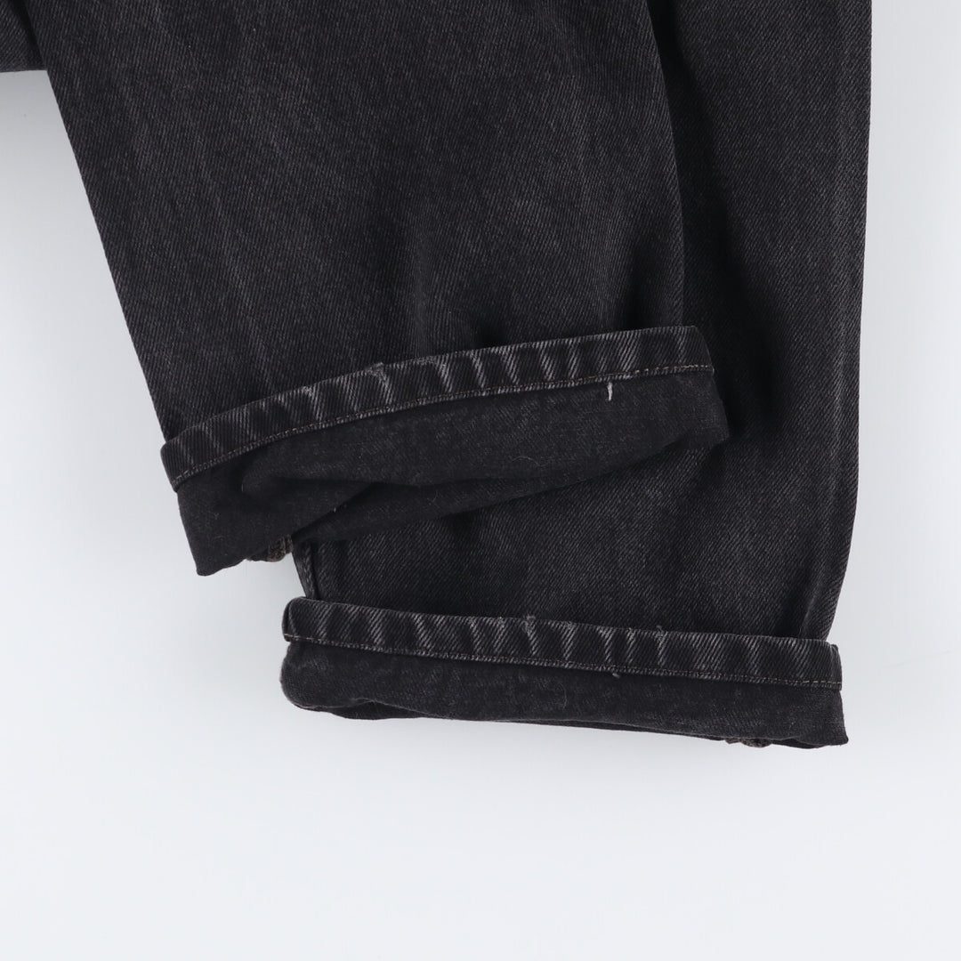 Levi's 505 Black Denim Tapered Denim Pants for Men, W32 equivalent cotton black type Vintage Second Hand