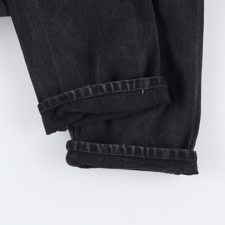 Levi's 505 Black Denim Tapered Denim Pants for Men, W32 equivalent cotton black type Vintage Second Hand