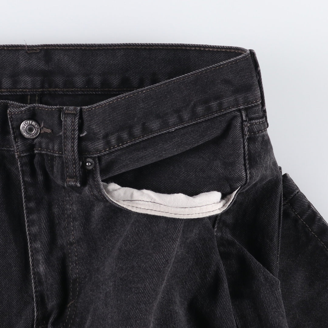 Levi's 505 Black Denim Tapered Denim Pants for Men, W32 equivalent cotton black type Vintage Second Hand