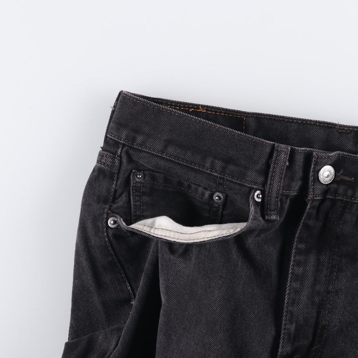 Levi's 505 Black Denim Tapered Denim Pants for Men, W32 equivalent cotton black type Vintage Second Hand