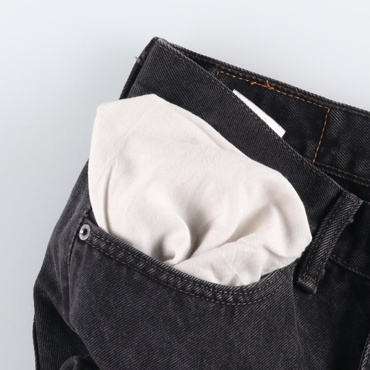 Levi's 505 Black Denim Tapered Denim Pants for Men, W32 equivalent cotton black type Vintage Second Hand