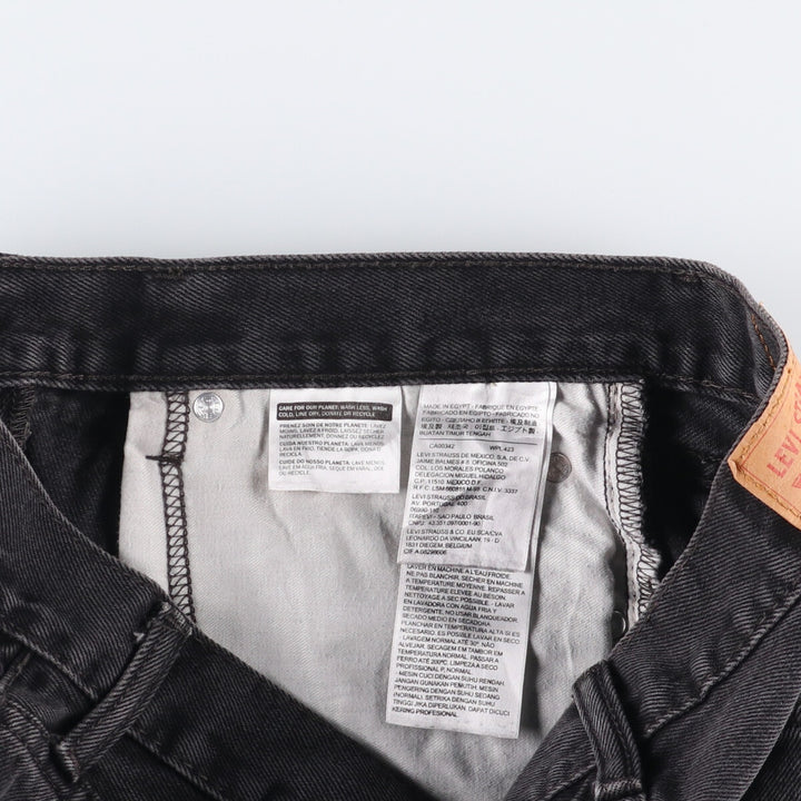 Levi's 505 Black Denim Tapered Denim Pants for Men, W32 equivalent cotton black type Vintage Second Hand