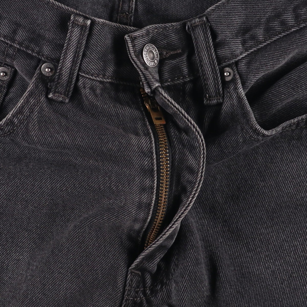 Levi's 505 Black Denim Tapered Denim Pants for Men, W32 equivalent cotton black type Vintage Second Hand