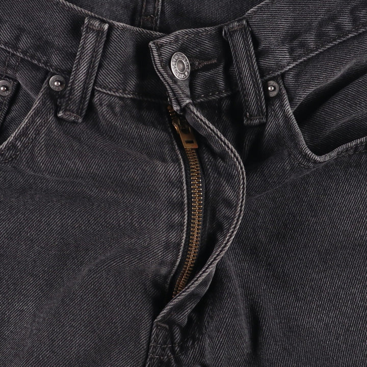 Levi's 505 Black Denim Tapered Denim Pants for Men, W32 equivalent cotton black type Vintage Second Hand