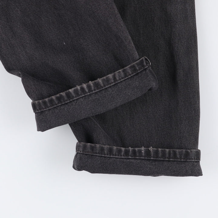 Levi's 505 Black Denim Tapered Denim Pants for Men, W32 equivalent cotton black type Vintage Second Hand