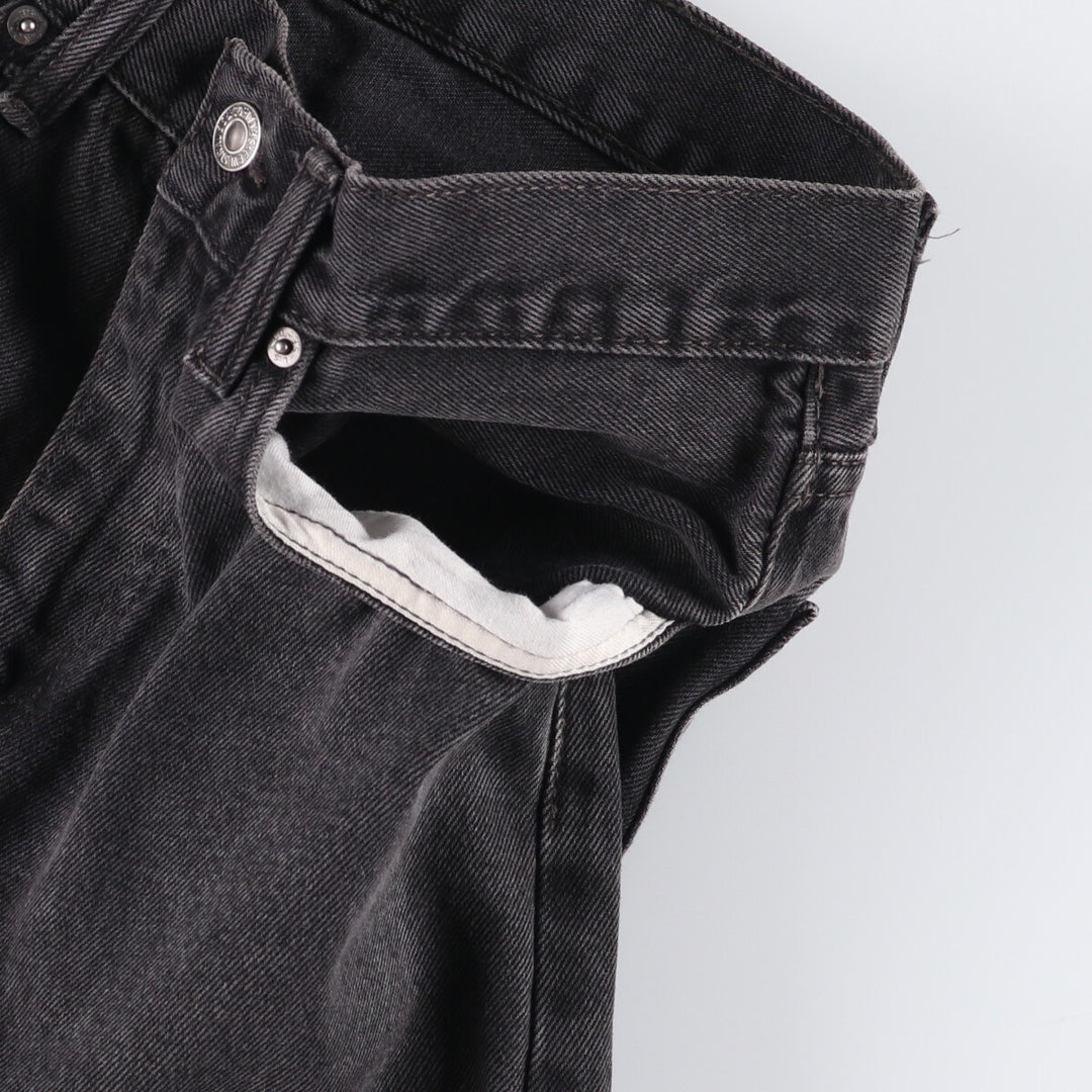 Levi's 505 Black Denim Tapered Denim Pants for Men, W32 equivalent cotton black type Vintage Second Hand